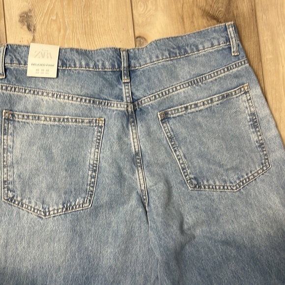 ZARA mid rise relaxed distressed jean Size 10 NEW - Picture 9 of 10
